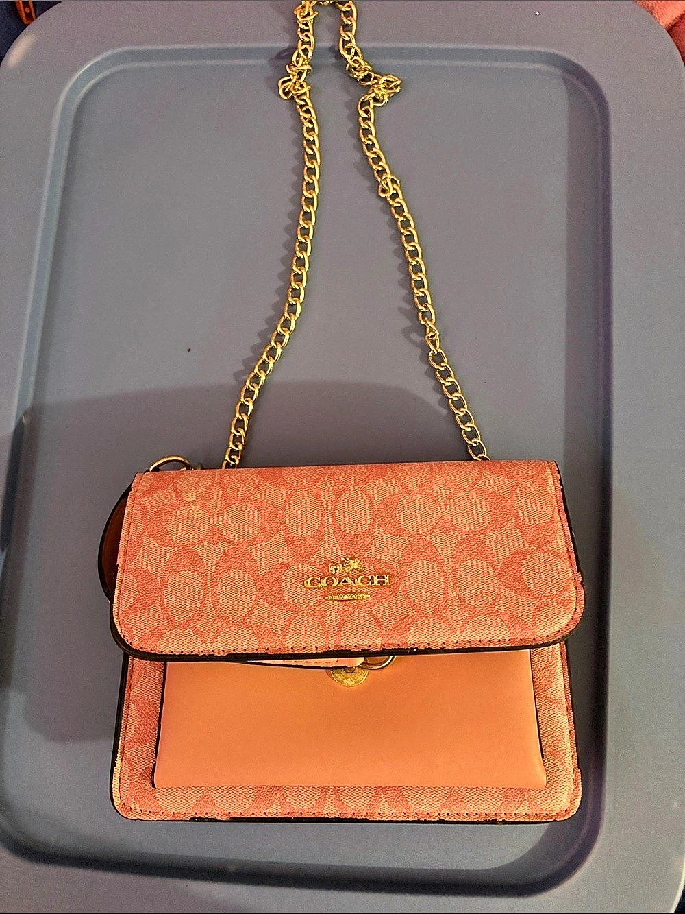 Coach Pink Chain Crossbody Bag